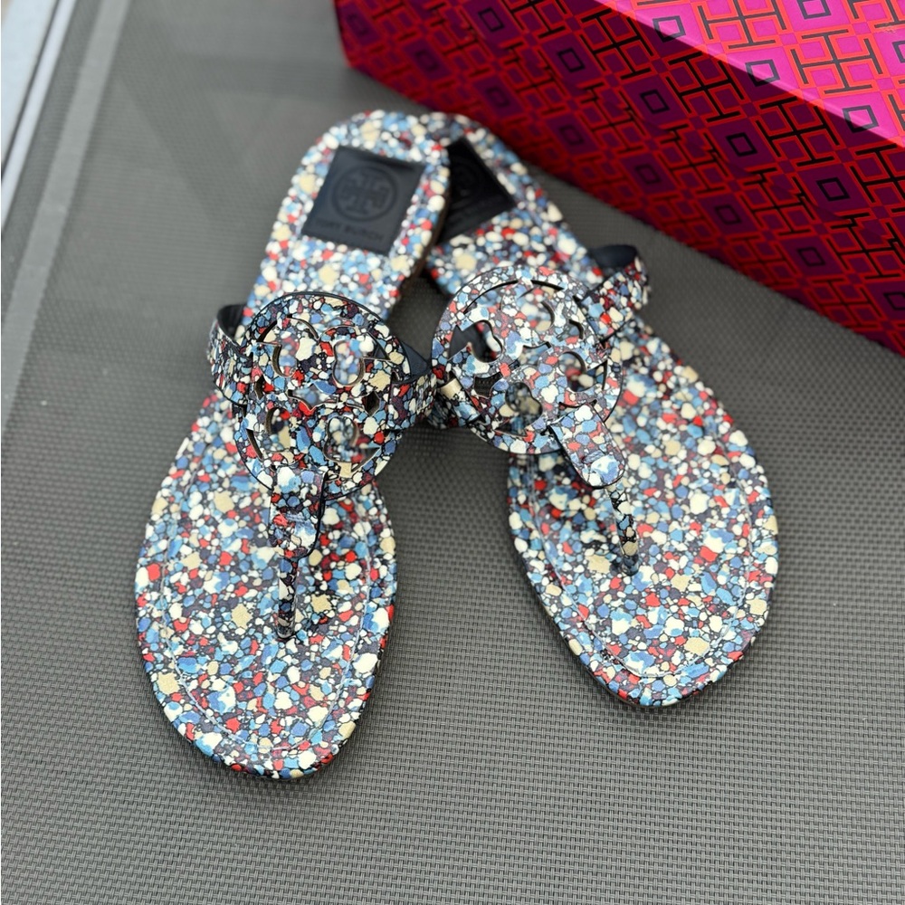 Tory Burch Multicolor Linosa Patterned Miller San… - image 3